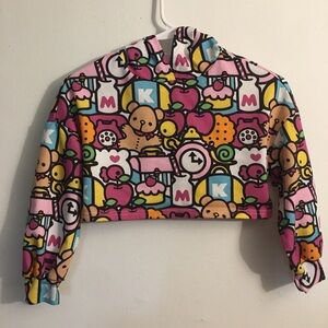 SHEIN Hello Kitty and Friends Girls Cropped Hoodie: Size